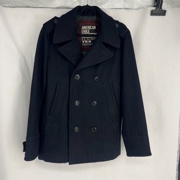 Navy AEO Pea Coat - Picture 1 of 8